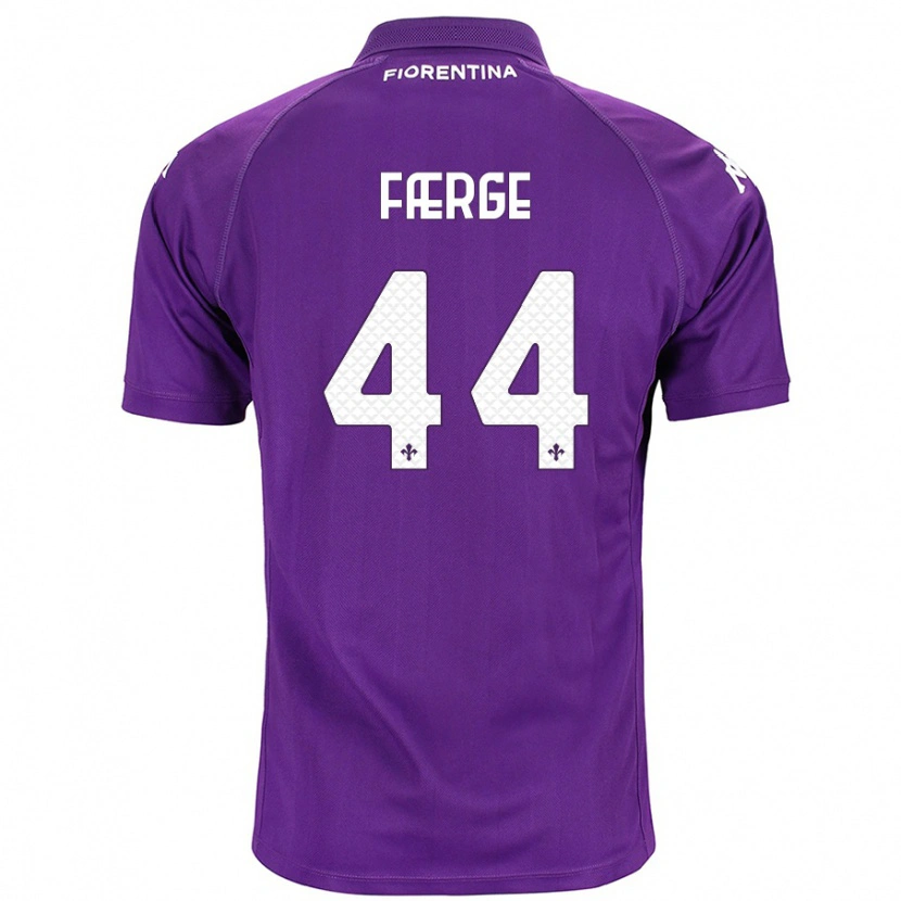 Danxen Kinderen Emma Færge #44 Paars Thuisshirt Thuistenue 2024/25 T-Shirt