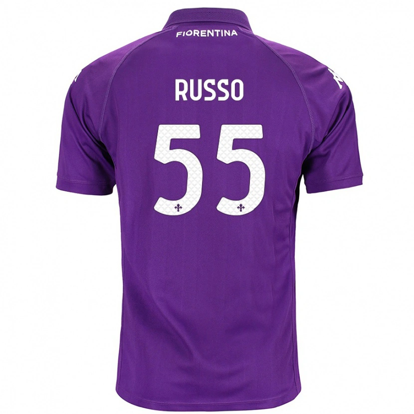 Danxen Kinderen Federica Russo #55 Paars Thuisshirt Thuistenue 2024/25 T-Shirt