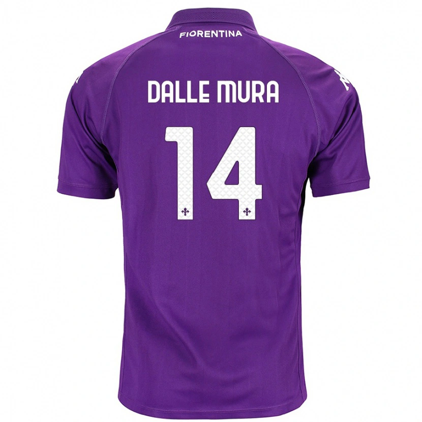 Danxen Kinderen Christian Dalle Mura #14 Paars Thuisshirt Thuistenue 2024/25 T-Shirt