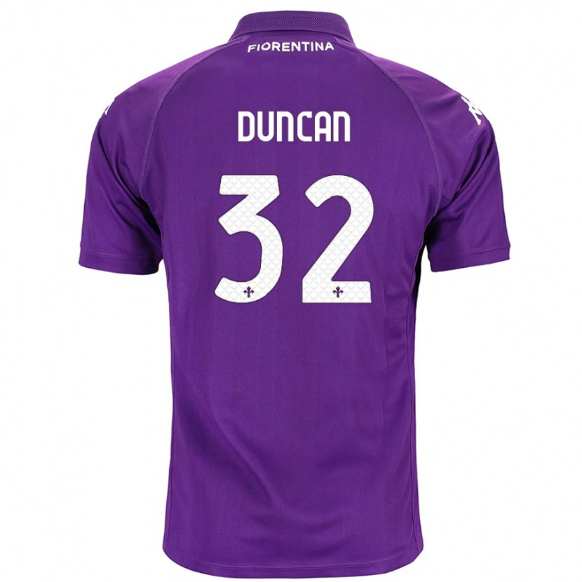 Danxen Kinderen Alfred Duncan #32 Paars Thuisshirt Thuistenue 2024/25 T-Shirt