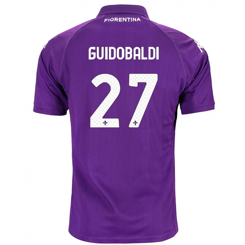 Danxen Kinderen Filippo Guidobaldi #27 Paars Thuisshirt Thuistenue 2024/25 T-Shirt