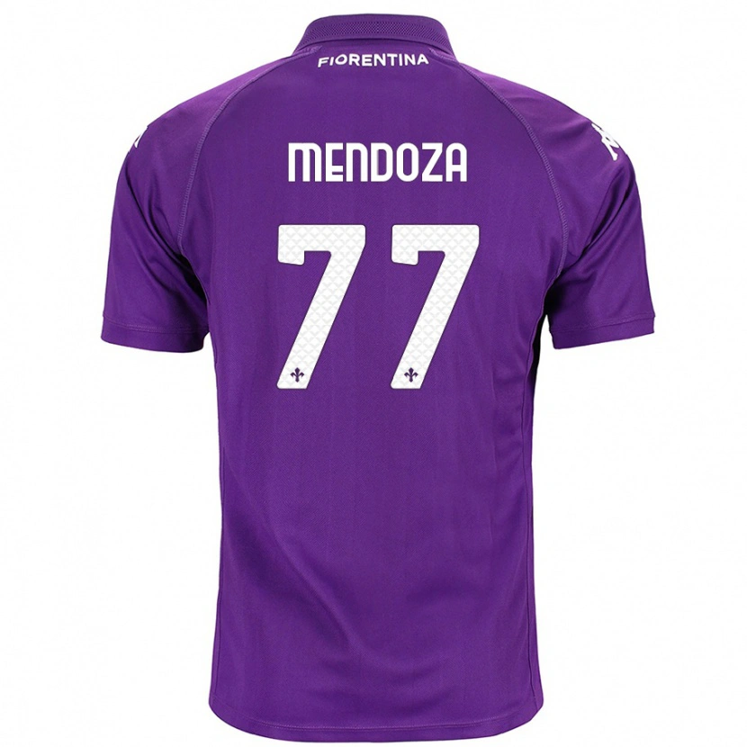 Danxen Kinderen William Mendoza #77 Paars Thuisshirt Thuistenue 2024/25 T-Shirt