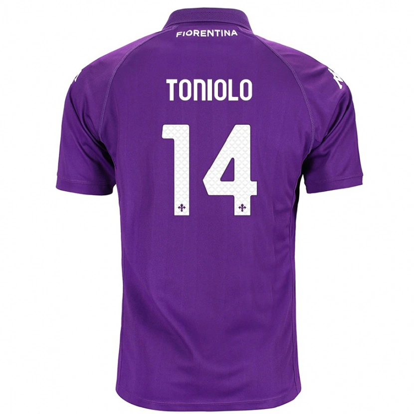 Danxen Kinderen Martina Toniolo #14 Paars Thuisshirt Thuistenue 2024/25 T-Shirt