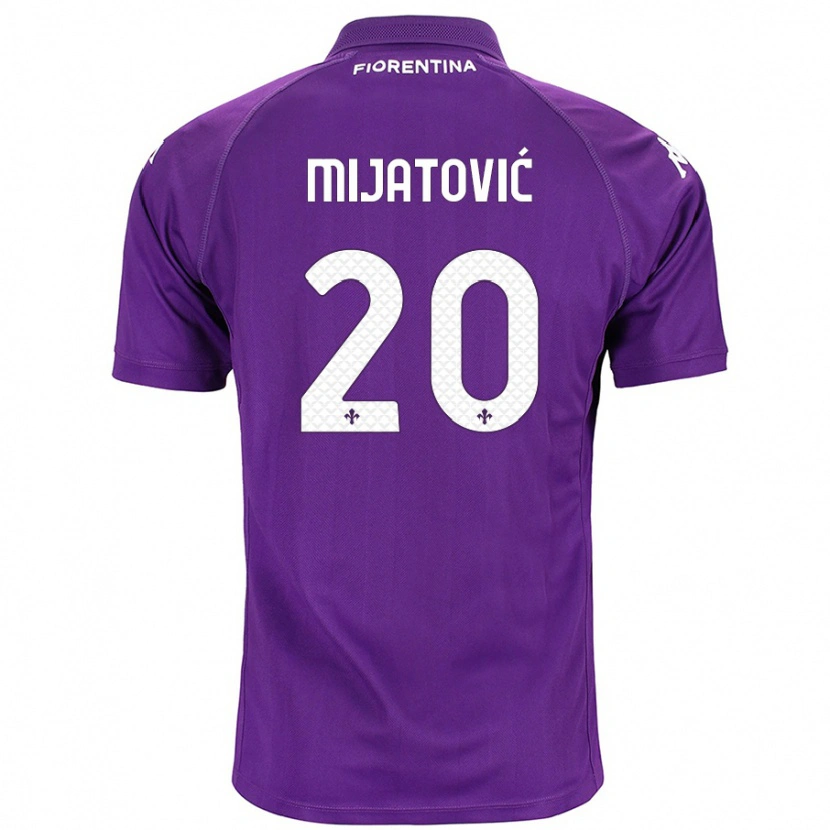 Danxen Kinderen Milica Mijatović #20 Paars Thuisshirt Thuistenue 2024/25 T-Shirt