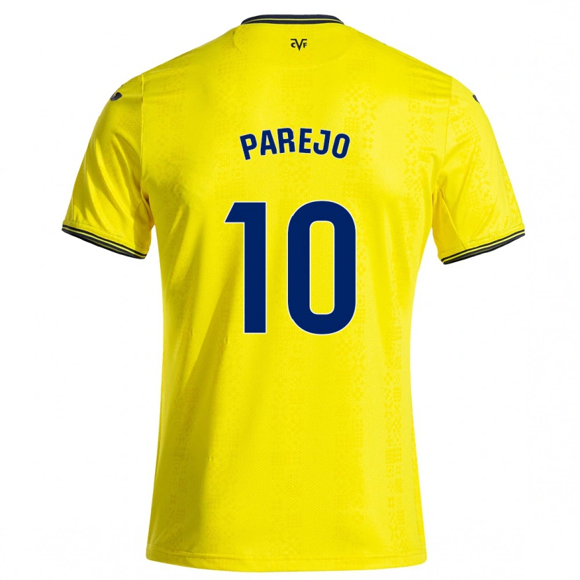 Danxen Kinderen Dani Parejo #10 Geel Zwart Thuisshirt Thuistenue 2024/25 T-Shirt