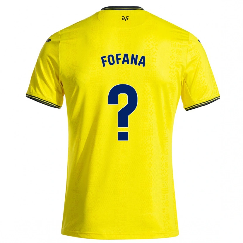 Danxen Kinderen Douga Fofana #0 Geel Zwart Thuisshirt Thuistenue 2024/25 T-Shirt