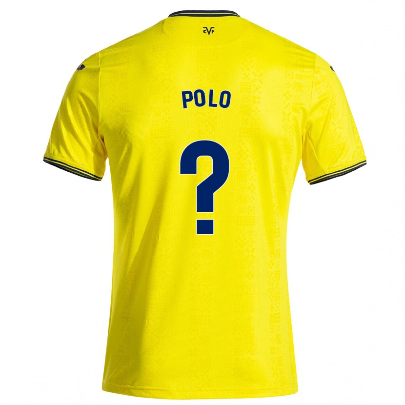 Danxen Kinderen Pablo Polo #0 Geel Zwart Thuisshirt Thuistenue 2024/25 T-Shirt