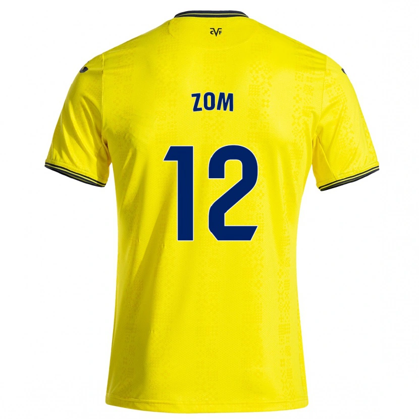 Danxen Kinderen Ludo Zom #12 Geel Zwart Thuisshirt Thuistenue 2024/25 T-Shirt