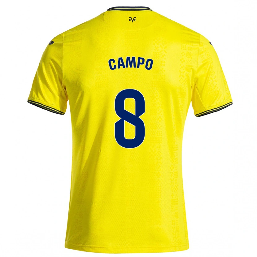 Danxen Kinderen Ainoa Campo #8 Geel Zwart Thuisshirt Thuistenue 2024/25 T-Shirt