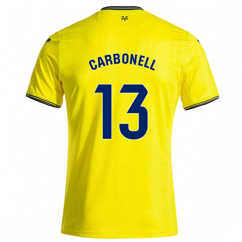 Danxen Kinderen Carmen Carbonell #13 Geel Zwart Thuisshirt Thuistenue 2024/25 T-Shirt