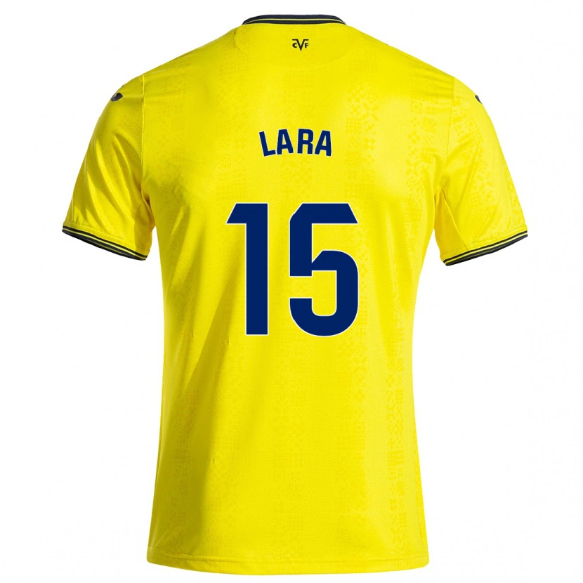 Danxen Kinderen Francisca Lara #15 Geel Zwart Thuisshirt Thuistenue 2024/25 T-Shirt