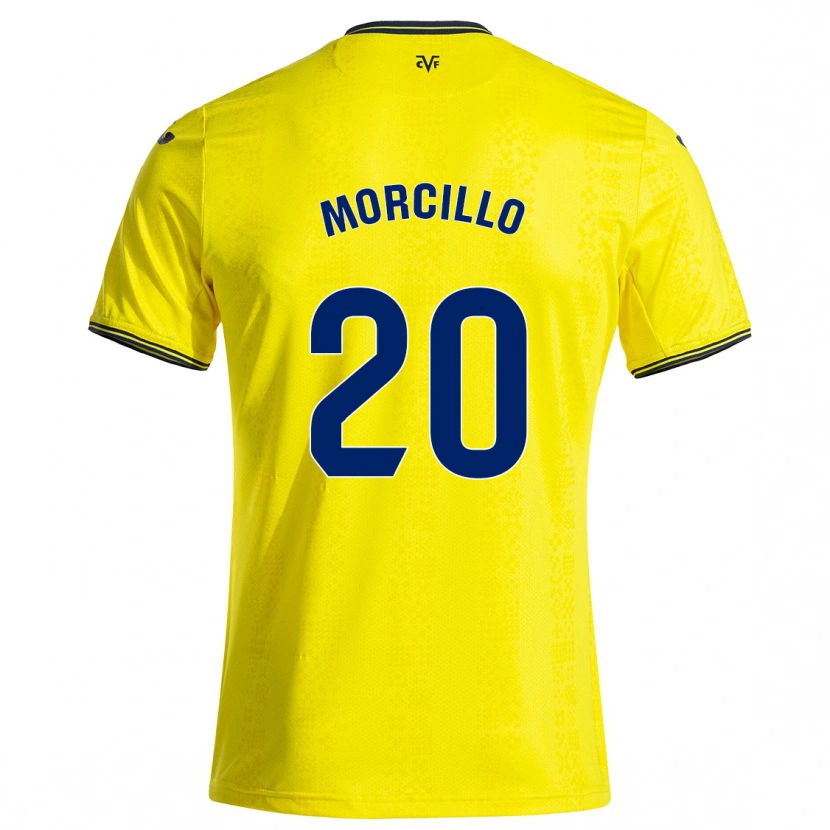 Danxen Kinderen Raquel Morcillo #20 Geel Zwart Thuisshirt Thuistenue 2024/25 T-Shirt