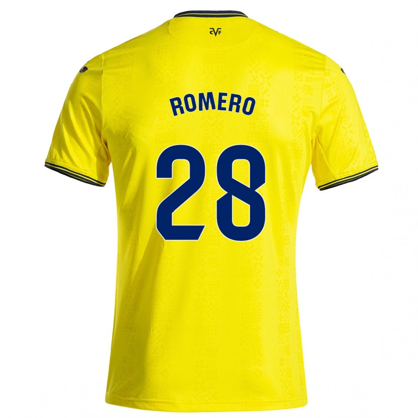 Danxen Kinderen María Romero #28 Geel Zwart Thuisshirt Thuistenue 2024/25 T-Shirt