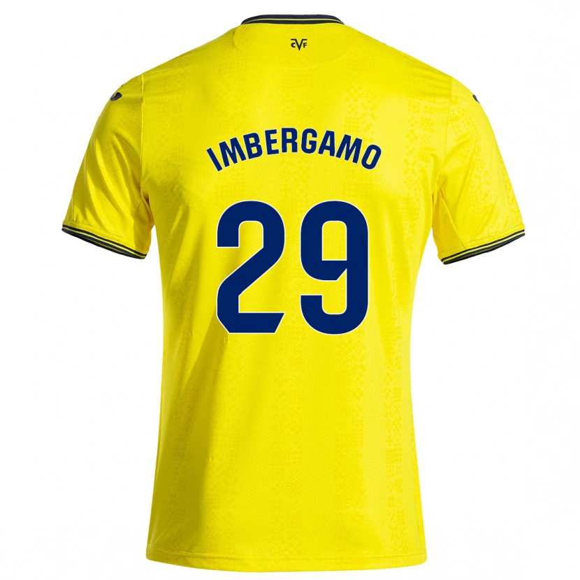 Danxen Kinderen Mar Imbergamo #29 Geel Zwart Thuisshirt Thuistenue 2024/25 T-Shirt