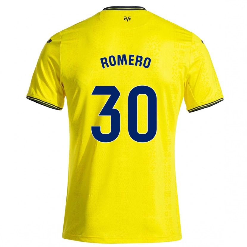 Danxen Kinderen Lucía Romero #30 Geel Zwart Thuisshirt Thuistenue 2024/25 T-Shirt