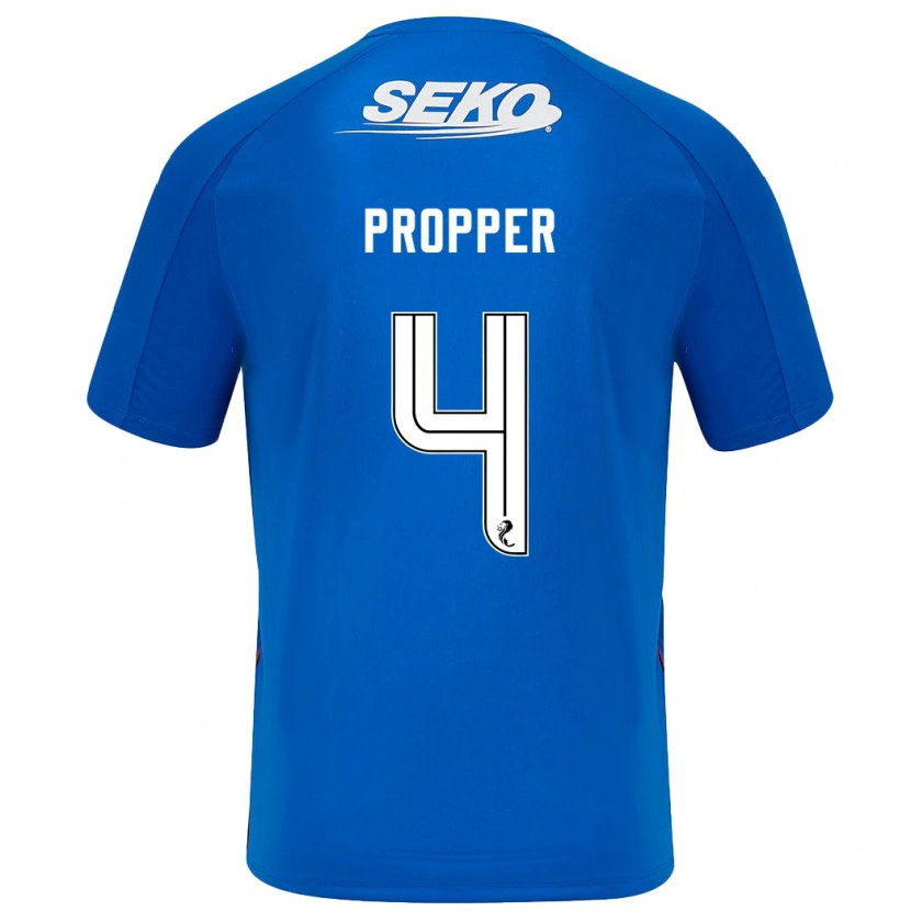 Danxen Kinderen Robin Pröpper #4 Donkerblauw Thuisshirt Thuistenue 2024/25 T-Shirt