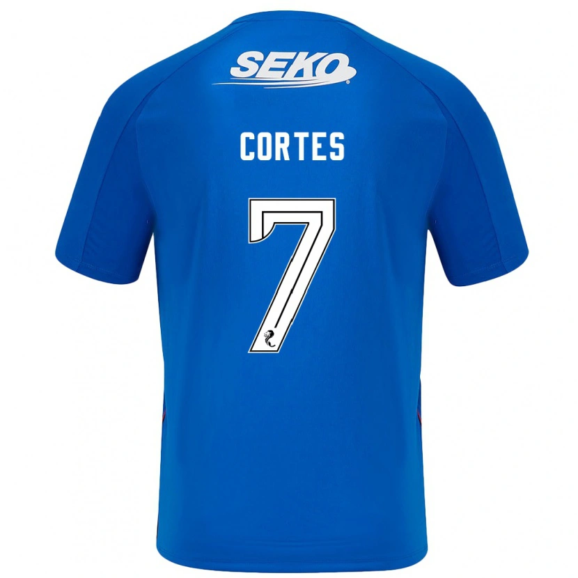 Danxen Kinderen Óscar Cortés #7 Donkerblauw Thuisshirt Thuistenue 2024/25 T-Shirt