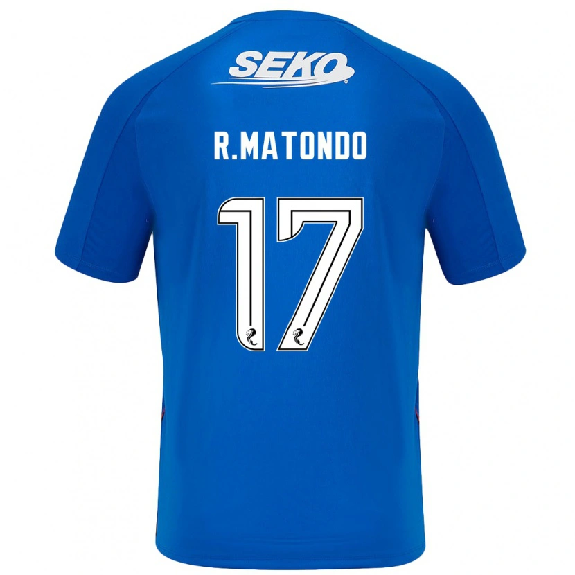 Danxen Kinderen Rabbi Matondo #17 Donkerblauw Thuisshirt Thuistenue 2024/25 T-Shirt