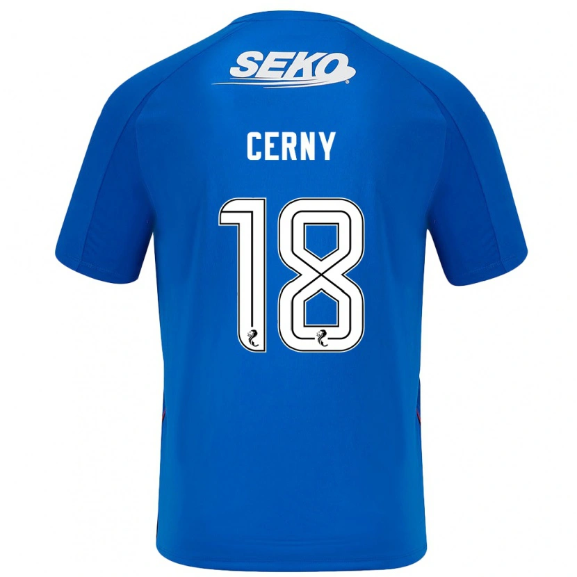 Danxen Kinderen Vaclav Cerny #18 Donkerblauw Thuisshirt Thuistenue 2024/25 T-Shirt