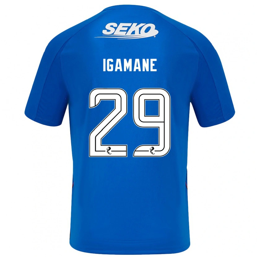 Danxen Kinderen Hamza Igamane #29 Donkerblauw Thuisshirt Thuistenue 2024/25 T-Shirt