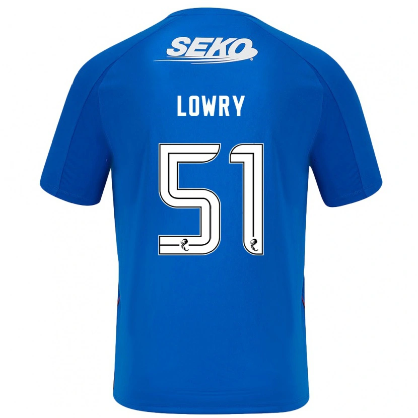 Danxen Kinderen Alex Lowry #51 Donkerblauw Thuisshirt Thuistenue 2024/25 T-Shirt