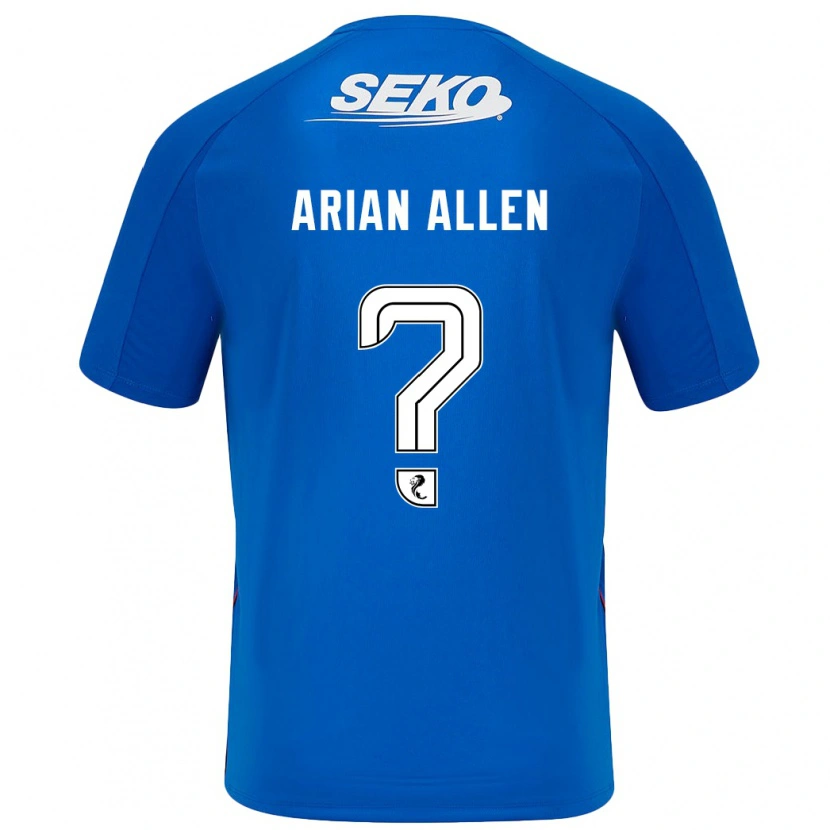 Danxen Kinderen Arian Allen #0 Donkerblauw Thuisshirt Thuistenue 2024/25 T-Shirt