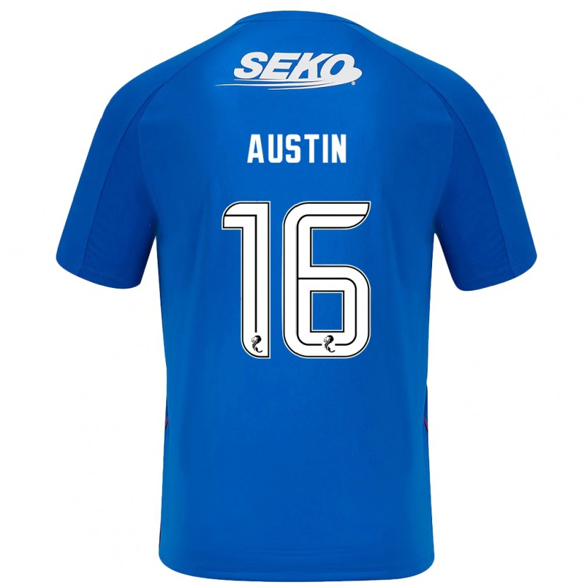 Danxen Kinderen Eilidh Austin #16 Donkerblauw Thuisshirt Thuistenue 2024/25 T-Shirt