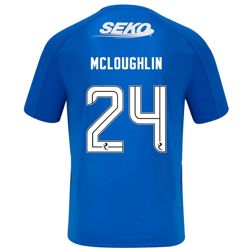 Danxen Kinderen Olivia Mcloughlin #24 Donkerblauw Thuisshirt Thuistenue 2024/25 T-Shirt