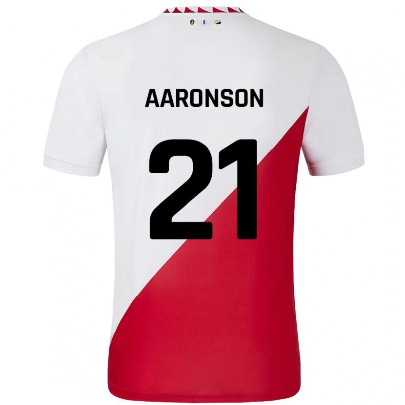 Danxen Kinderen Paxten Aaronson #21 Wit Rood Thuisshirt Thuistenue 2024/25 T-Shirt