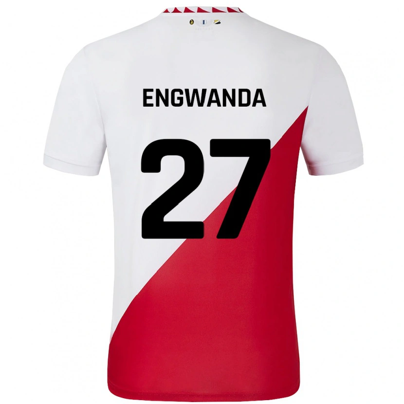 Danxen Kinderen Alonzo Engwanda #27 Wit Rood Thuisshirt Thuistenue 2024/25 T-Shirt