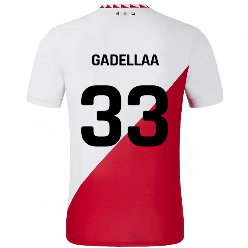 Danxen Kinderen Kevin Gadellaa #33 Wit Rood Thuisshirt Thuistenue 2024/25 T-Shirt