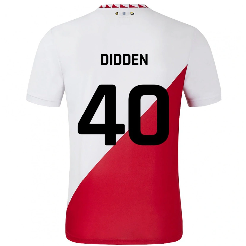 Danxen Kinderen Matisse Didden #40 Wit Rood Thuisshirt Thuistenue 2024/25 T-Shirt