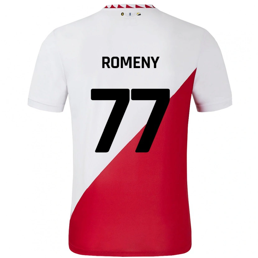 Danxen Kinderen Ole Romeny #77 Wit Rood Thuisshirt Thuistenue 2024/25 T-Shirt