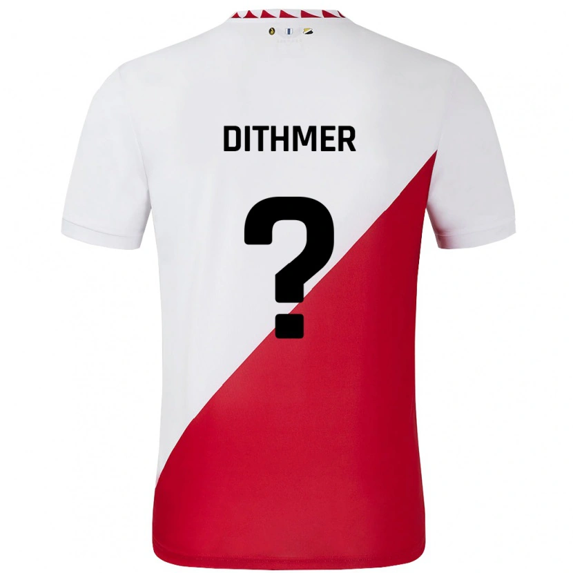 Danxen Kinderen Andreas Dithmer #0 Wit Rood Thuisshirt Thuistenue 2024/25 T-Shirt