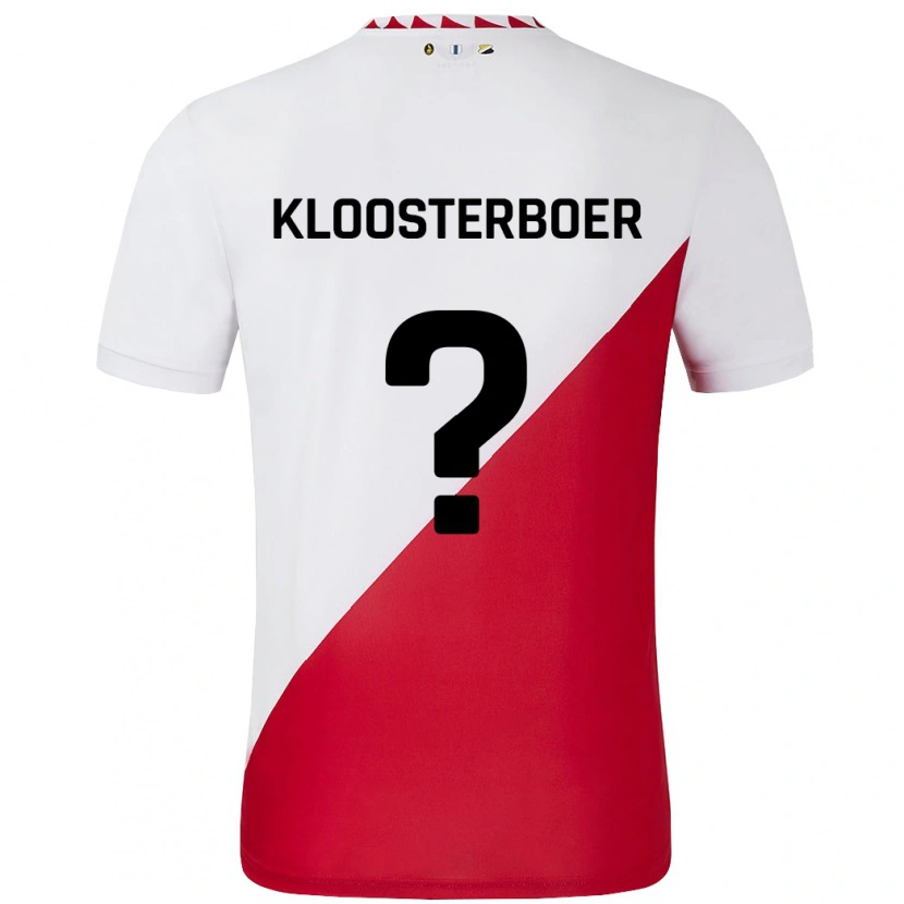 Danxen Kinderen Per Kloosterboer #0 Wit Rood Thuisshirt Thuistenue 2024/25 T-Shirt