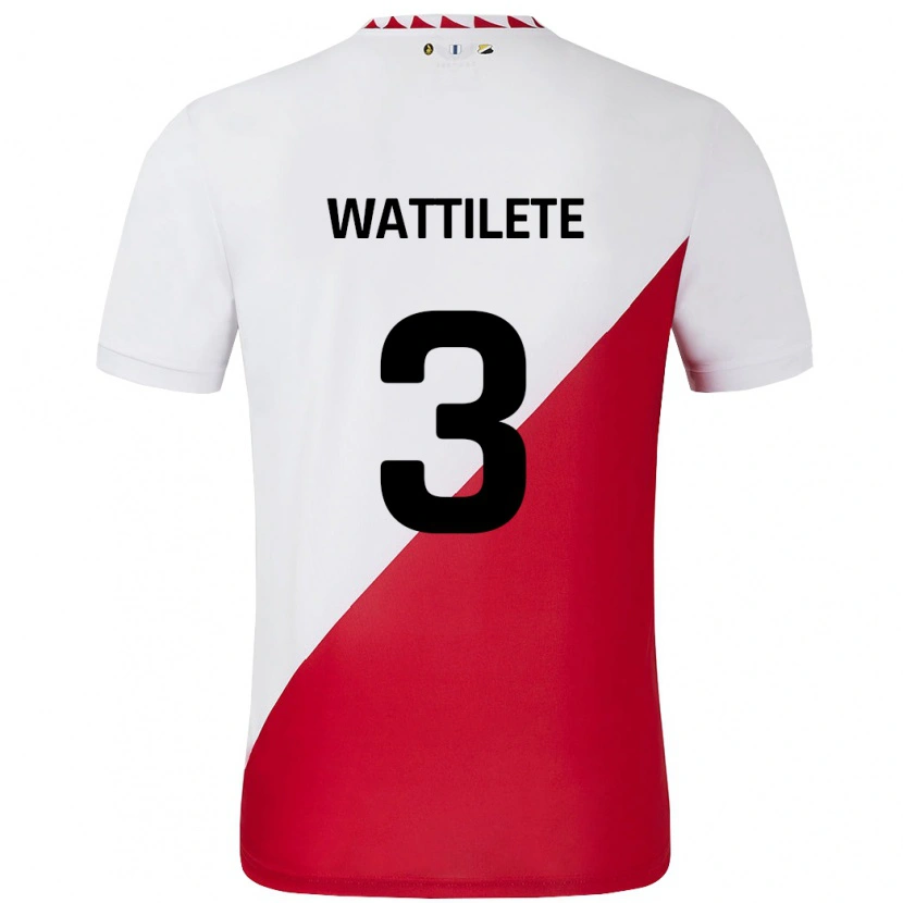 Danxen Kinderen Julia Wattilete #3 Wit Rood Thuisshirt Thuistenue 2024/25 T-Shirt