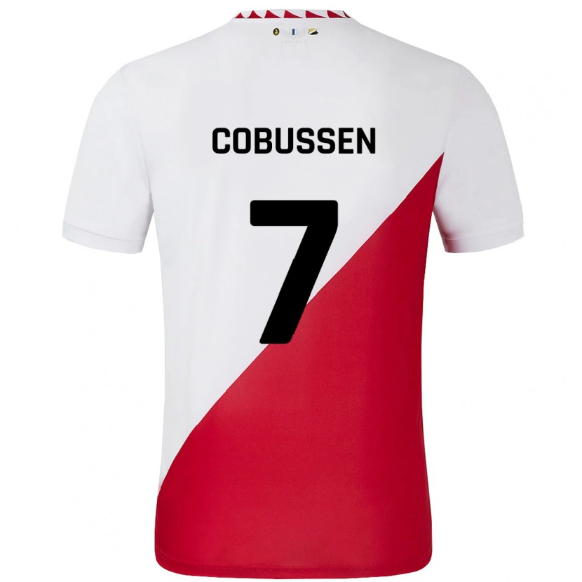 Danxen Kinderen Sophie Cobussen #7 Wit Rood Thuisshirt Thuistenue 2024/25 T-Shirt