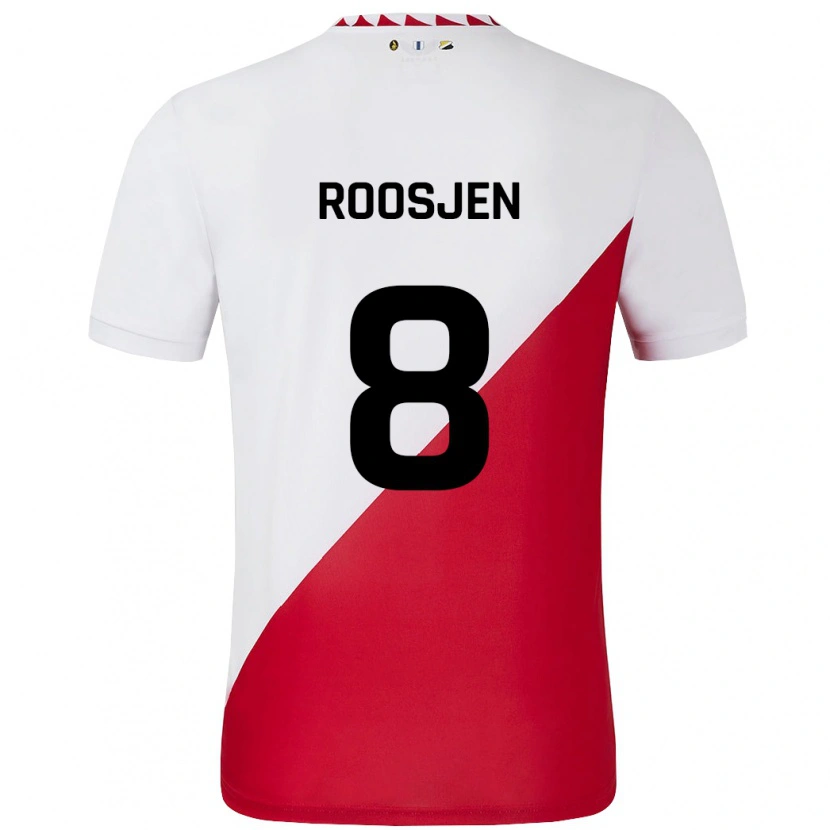 Danxen Kinderen Judith Roosjen #8 Wit Rood Thuisshirt Thuistenue 2024/25 T-Shirt