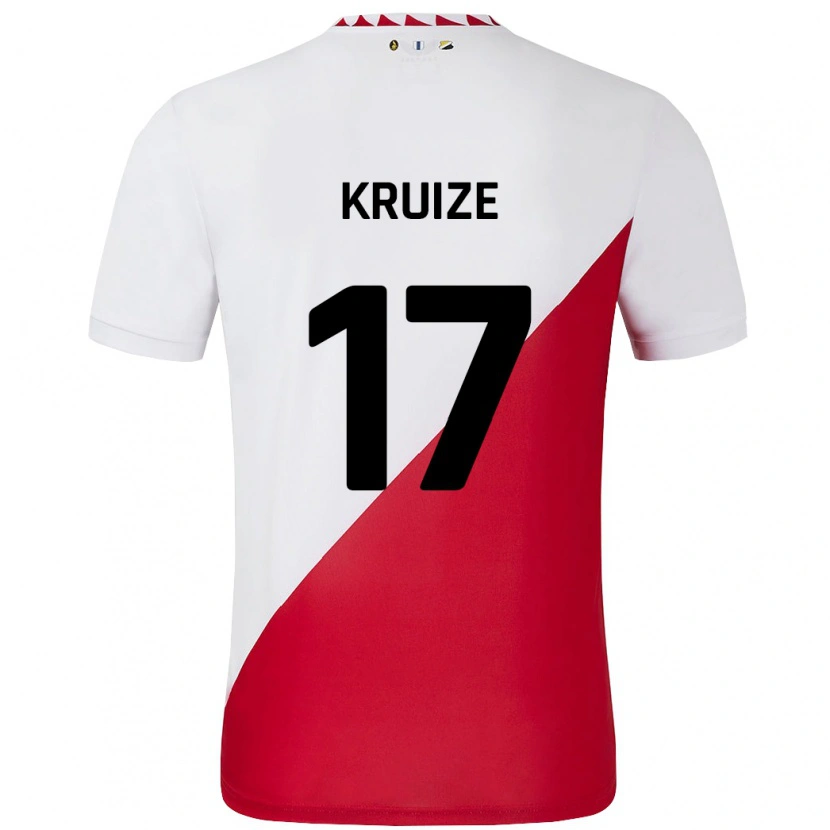 Danxen Kinderen Elisha Kruize #17 Wit Rood Thuisshirt Thuistenue 2024/25 T-Shirt