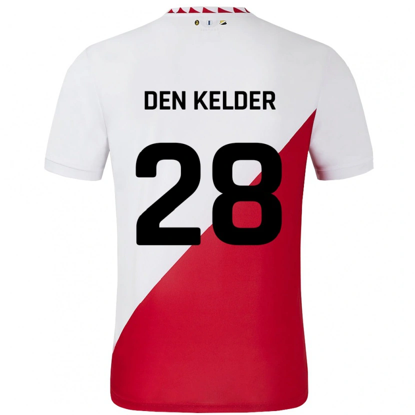 Danxen Kinderen Gera Op Den Kelder #28 Wit Rood Thuisshirt Thuistenue 2024/25 T-Shirt