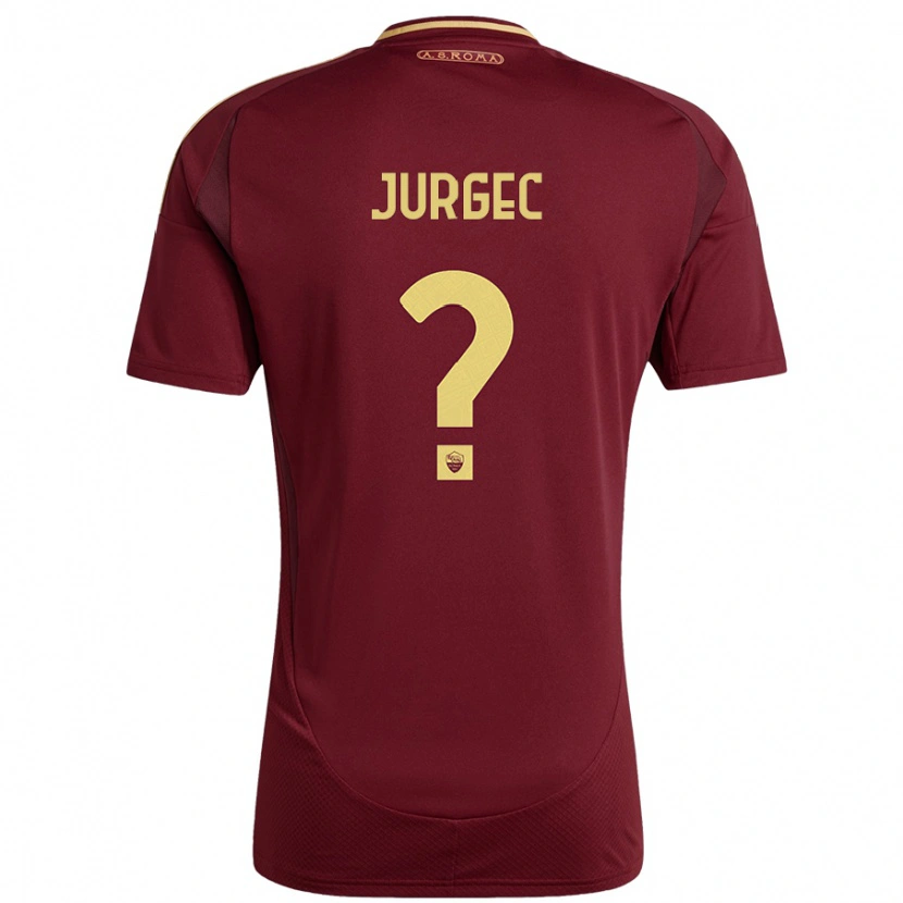 Danxen Kinderen Jan Jurgec #0 Rood Bruin Goud Thuisshirt Thuistenue 2024/25 T-Shirt