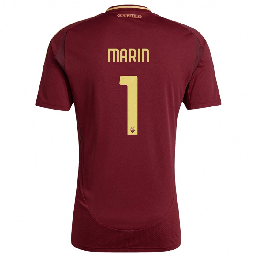 Danxen Kinderen Renato Marin #1 Rood Bruin Goud Thuisshirt Thuistenue 2024/25 T-Shirt