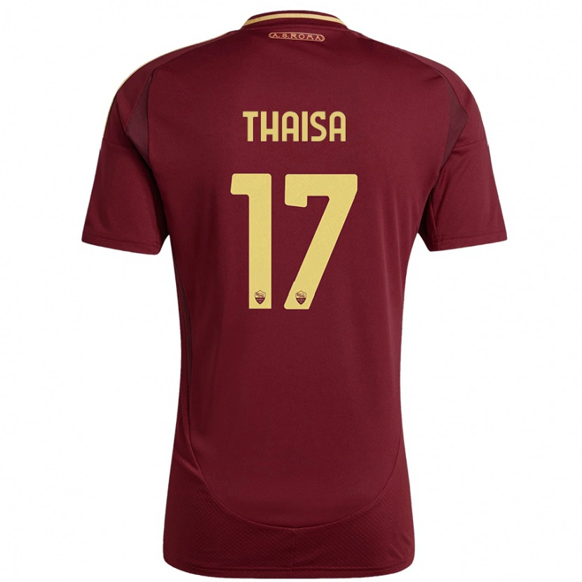 Danxen Kinderen Thaisa #17 Rood Bruin Goud Thuisshirt Thuistenue 2024/25 T-Shirt