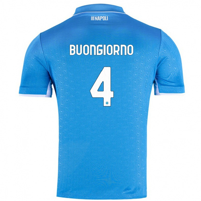 Danxen Kinderen Alessandro Buongiorno #4 Hemelsblauw Thuisshirt Thuistenue 2024/25 T-Shirt