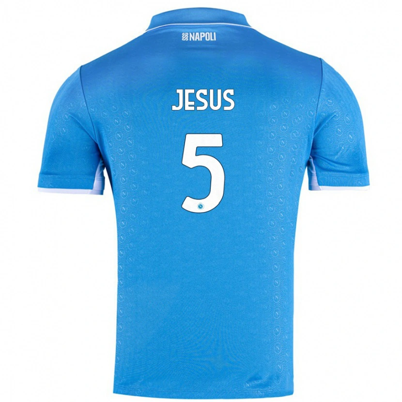 Danxen Kinderen Juan Jesus #5 Hemelsblauw Thuisshirt Thuistenue 2024/25 T-Shirt