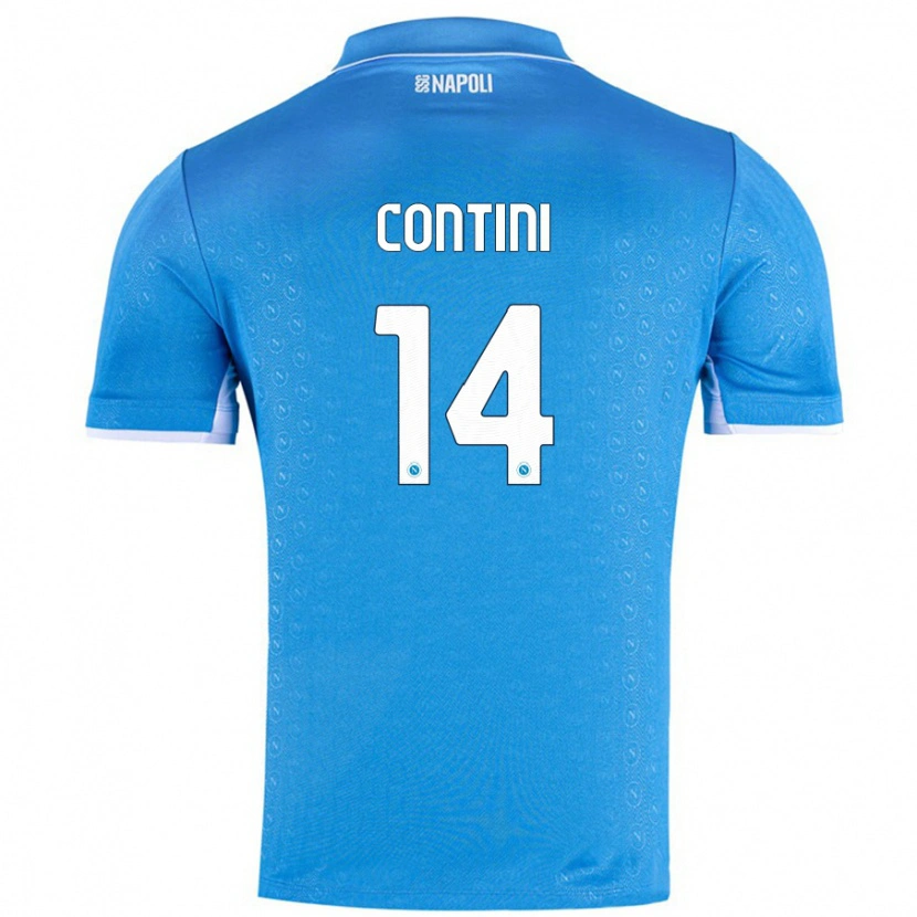 Danxen Kinderen Nikita Contini #14 Hemelsblauw Thuisshirt Thuistenue 2024/25 T-Shirt