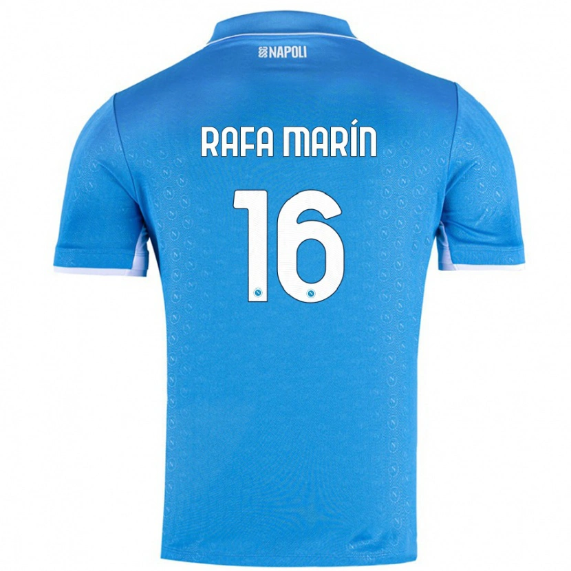 Danxen Kinderen Rafa Marín #16 Hemelsblauw Thuisshirt Thuistenue 2024/25 T-Shirt