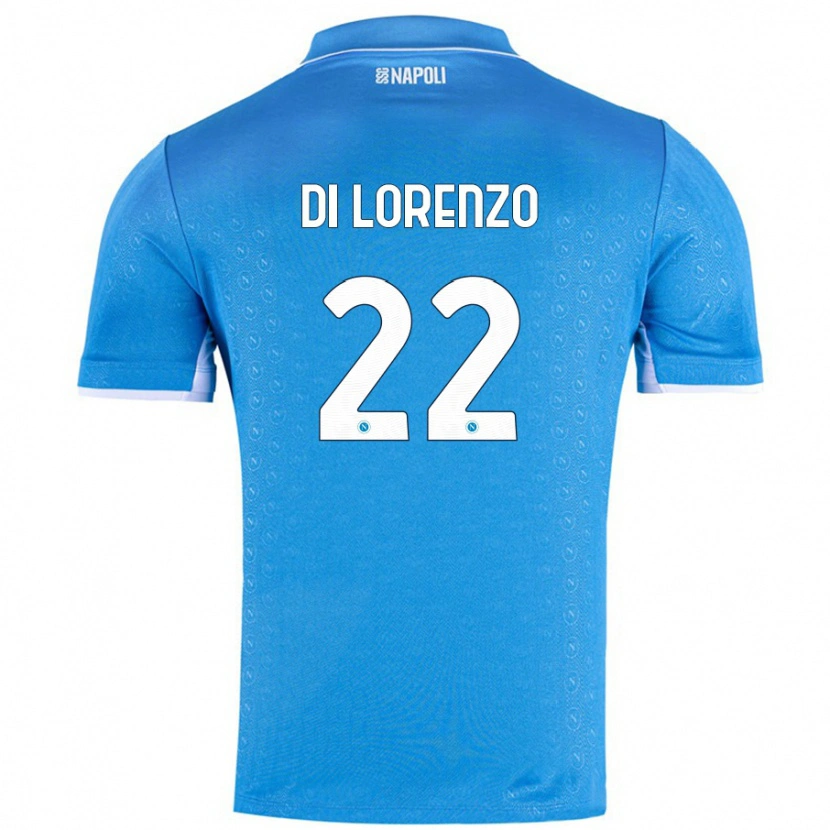 Danxen Kinderen Giovanni Di Lorenzo #22 Hemelsblauw Thuisshirt Thuistenue 2024/25 T-Shirt