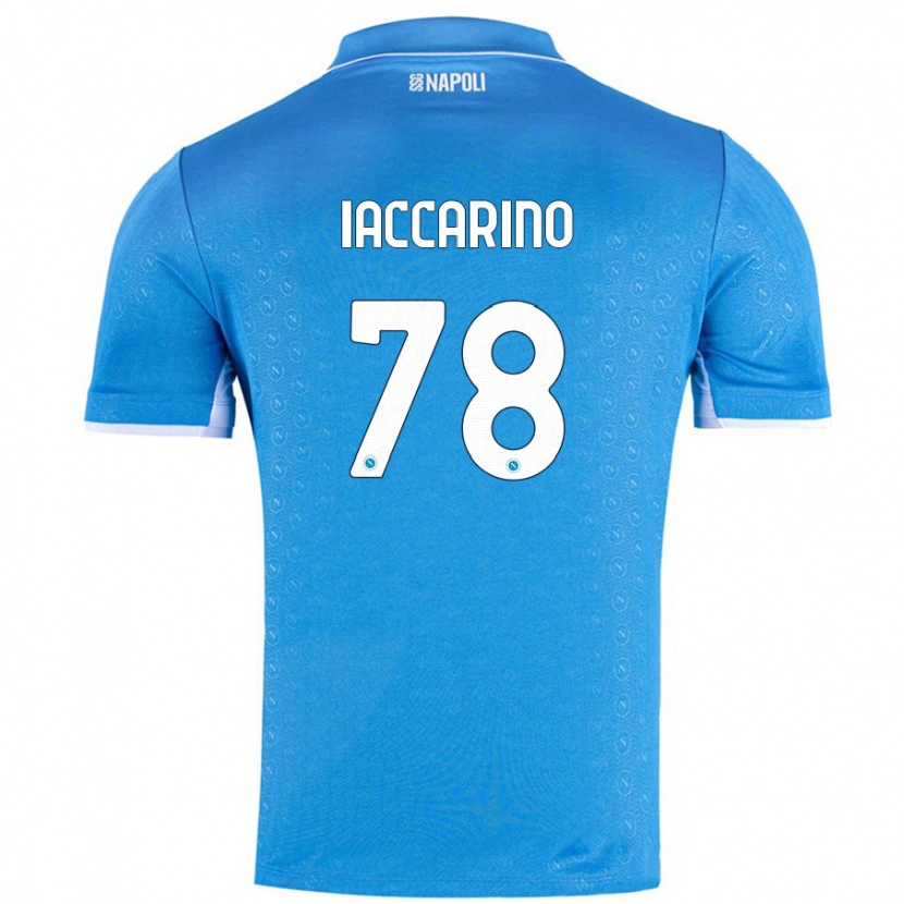 Danxen Kinderen Gennaro Iaccarino #78 Hemelsblauw Thuisshirt Thuistenue 2024/25 T-Shirt