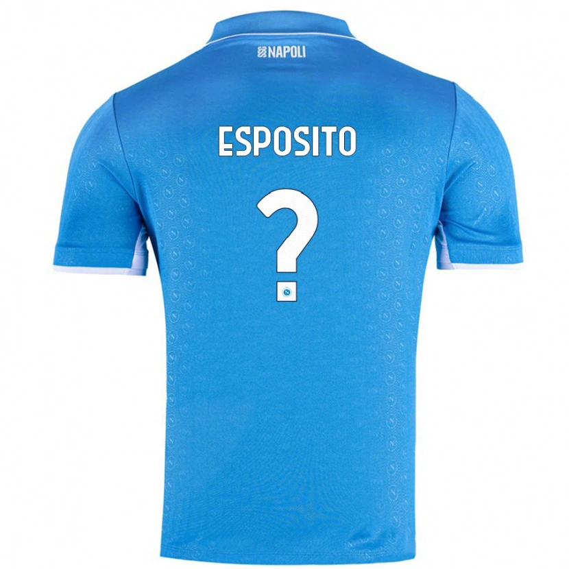 Danxen Kinderen Mattia Esposito #0 Hemelsblauw Thuisshirt Thuistenue 2024/25 T-Shirt